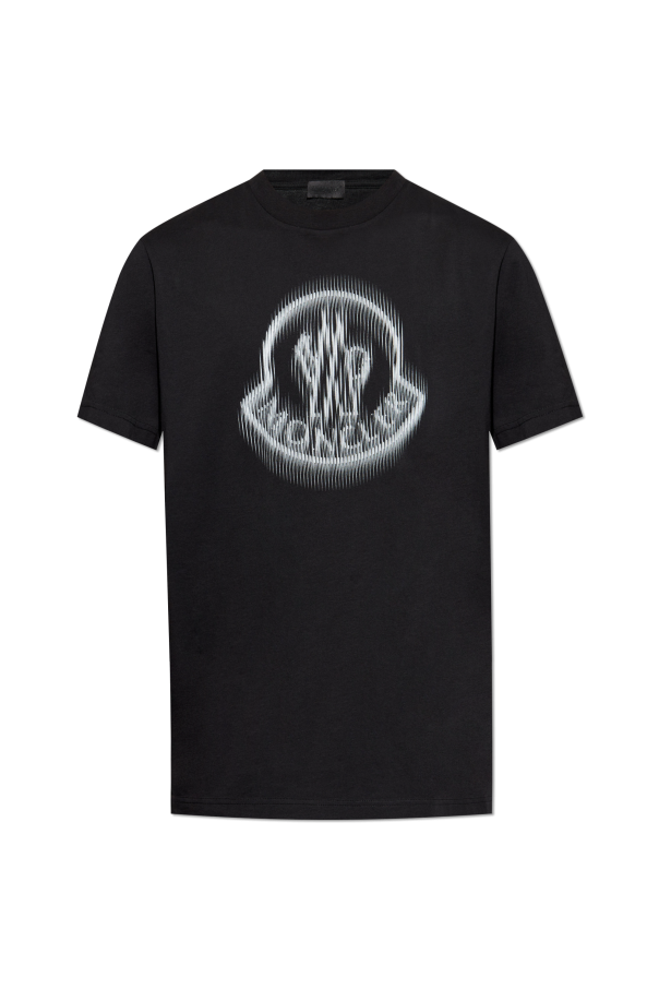 Moncler large logo t shirt on sale